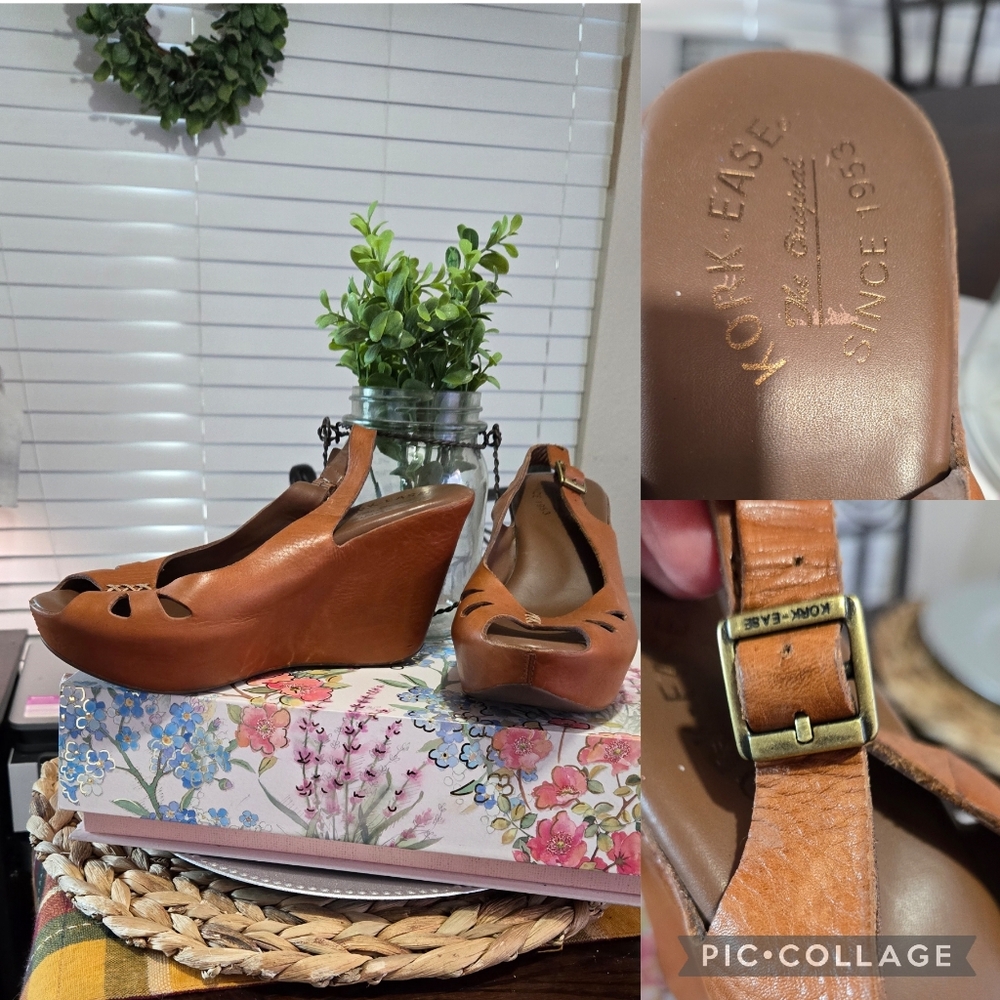KORK EASEKork-Ease Trisha Wedge Wrapped Leather Bed.